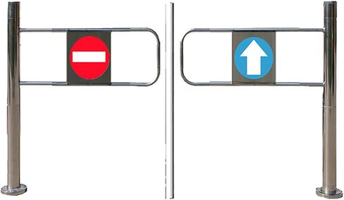 بوابة التأرجح التلقائية للارتداد - باب مدخل واحد للسوبر ماركت ، المكتبات والمخازن ذات المناظر الخلابة - بوابة نقل المشاة متينة (الفضة ، 70x97 سم) in Kuwait