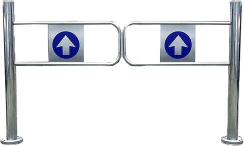 بوابة التأرجح التلقائي في اتجاه واحد ، مدخل سوبر ماركت من الفولاذ المقاوم للصدأ ، حاجز معدني 90 درجة للمكتبات والمصانع والمستودعات - باب فضية متينة (80x97 سم) in Kuwait