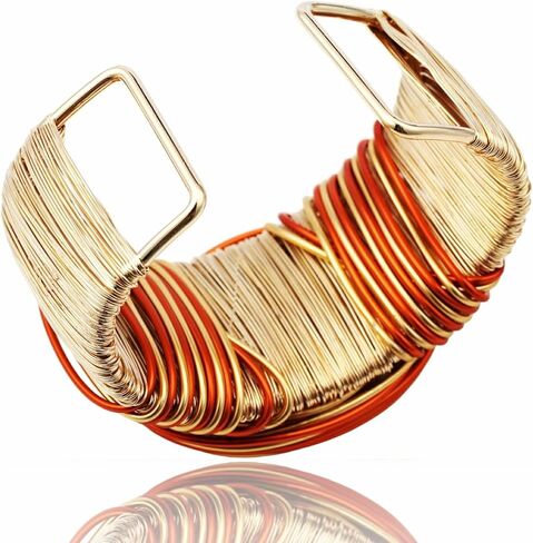 Gold Color Arm Cuff Big Crystal Bangle for Women Thick Wide Wrist Wrap Chunky Statement Non Tarnish Sex Trendy Bracelet Jewelry in Kuwait