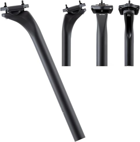 Ultra Light Bike Seat Post Carbon Seatpost 27.2mm for Road Mountain BMX Bicycle, Shock Absorption and Comfortable, Capacity of 100kg, Weight 175g ± 5g, Length 400mm, Matte in Saudi Arabia