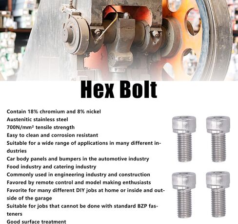 A2-70 Hex Bolt ، المسمار غطاء قبعة المقبس ، A2-70 من الفولاذ المقاوم للصدأ 304 ، 18-8 ، للتحكم عن بعد ، صنع النماذج ، 304 من الفولاذ المقاوم للصدأ ، ملولبة بالكامل ، UNC ، DIN 912 ، مسمار رأس سداسي ، مصنوع من A2 in Saudi Arabia