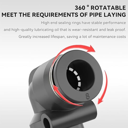 كوع الذكور الهوائي 1/4 بوصة أنبوب OD x 1/16 بوصة NPT Thread 90 دفع لتوصيل التركيبات PL-1/4-1/16 (حزمة 5) in Kuwait
