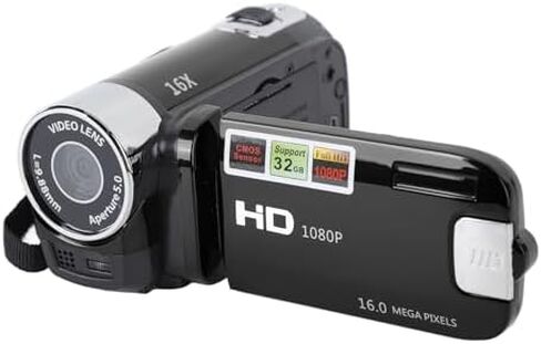 كاميرا فيديو Zjchao ، 2.7 بوصة TFT DV كاميرا 4K 48 ميجابكسل شاشة Rotatable 16x Zoom Camera مع كابل USB مثالي للسفر المدونة (أحمر) in Saudi Arabia