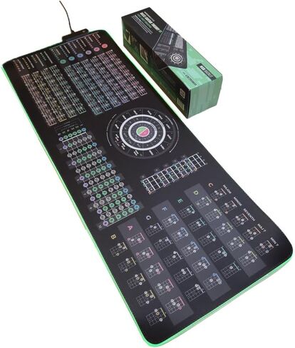 نظرية غش الجيتار العامة ، ورقة الغش ، تعلم العزف على نظرية موسيقى الجهير للاعبين الجيتار هدايا غش غش في الجيتار لنظرية موسيقى الجيتار الجيتار للمبتدئين ، الأسود ، in Kuwait