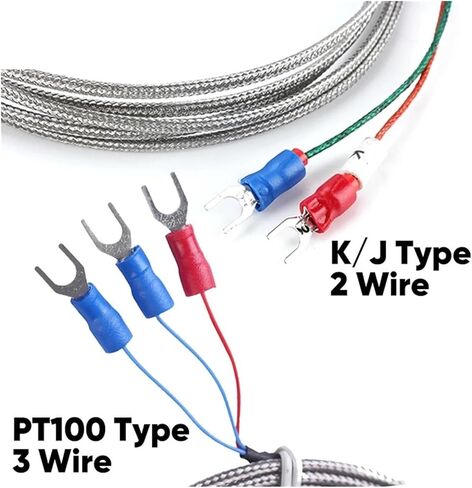 k Type Probe 4mm*30mm K/J PT100 1/2/ 3/5/10m Probe Type Shielded Braide Wire Thermocouple Temperature Sensor for Temperature Controllers(J Type 1m) in Kuwait