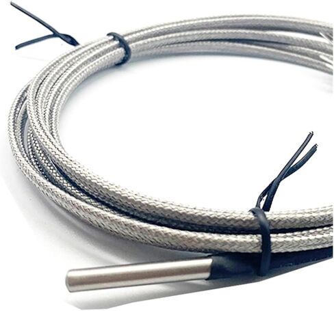 k Type Probe 4mm*30mm K/J PT100 1/2/ 3/5/10m Probe Type Shielded Braide Wire Thermocouple Temperature Sensor for Temperature Controllers(J Type 1m) in Kuwait