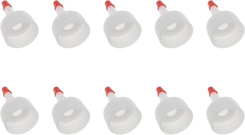 10 pcs squeezed bottle lids 24/410 red tip cap cap blastic distensing caps مع فتحة 2 مم لزجاجة الضغط البلاستيكي in Kuwait