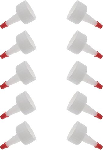10 pcs squeezed bottle lids 24/410 red tip cap cap blastic distensing caps مع فتحة 2 مم لزجاجة الضغط البلاستيكي in Kuwait