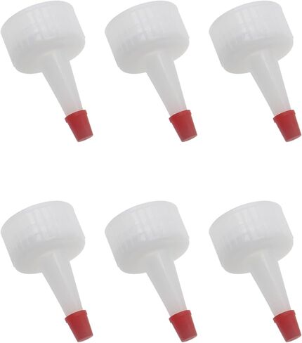 10 pcs squeezed bottle lids 24/410 red tip cap cap blastic distensing caps مع فتحة 2 مم لزجاجة الضغط البلاستيكي in Kuwait