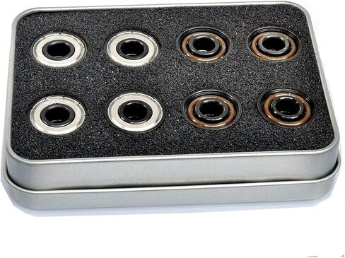 محامل 16pcs محامل سيراميك سوداء 8x22x7mm محامل التزلج على الجليد 7 كرات in Kuwait