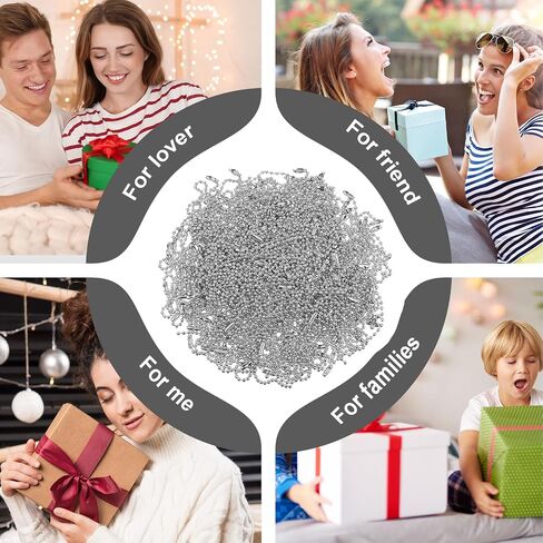 300Pcs Ball Chains Keychain, 4.72 Inch Dog Tag Chains Ball Bead Chain Beaded Chain Connector Clasp Beads Chains for Jewelry Making Key Rings Crafts DIY Hanging Decoration in Saudi Arabia