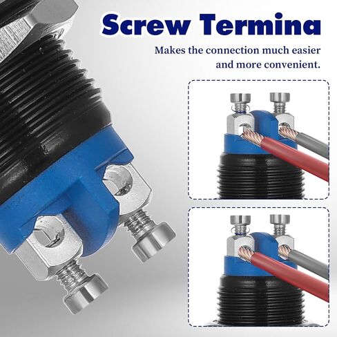 16MM Momentary Push Button Switch, IP65 Waterproof Metal Momentary Switch Stainless Steel Metal High Flush Screw Terminals (Pack of 2) in Saudi Arabia