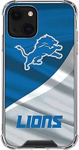 علبة الهاتف Clear Clear متوافقة مع iPhone 13 - تصميم NFL Detroit Lions مرخص رسميًا in Saudi Arabia