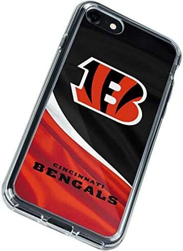 Skinit Clear Phone Case Compatible with iPhone SE (2nd & 3rd Gen) - Officially Licensed NFL Cincinnati Bengals Design in Saudi Arabia
