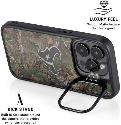 Skinit Kickstand Phone Case متوافق مع iPhone 13 Pro Max - NFL Houston Houston Texans Realtree Xtra Green Design in Saudi Arabia