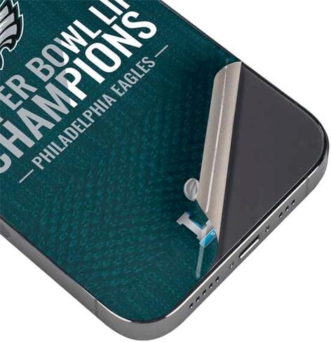 Skinit Skinit Phone Skin متوافق مع iPhone 15 Pro Max - تصميم NFL Philadelphia Eagles Super Bowl Lix المرخص رسميًا in Saudi Arabia