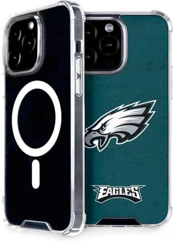 Skinit Phone Case Compatible with MagSafe iPhone 15 Pro Max - Officially Licensed NFL Philadelphia Eagles Distressed Design in Saudi Arabia