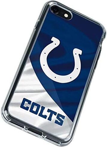 Skinit Clear Phone Case Compatible with iPhone SE (2nd & 3rd Gen) - Officially Licensed NFL Indianapolis Colts Design in Saudi Arabia