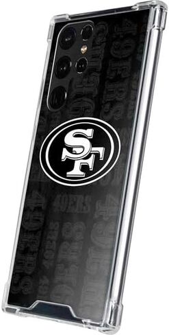 Skinit Clear Phone Case Compatible with Galaxy S23 Ultra - Officially Licensed NFL San Franciso 49ers Black & White Design in Saudi Arabia