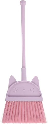 Cabilock Broom مع Cat Design Plastic Broom لتنظيف المدارس المنزلية خفيفة الوزن وممتع لتدريس عادات النظافة in Kuwait