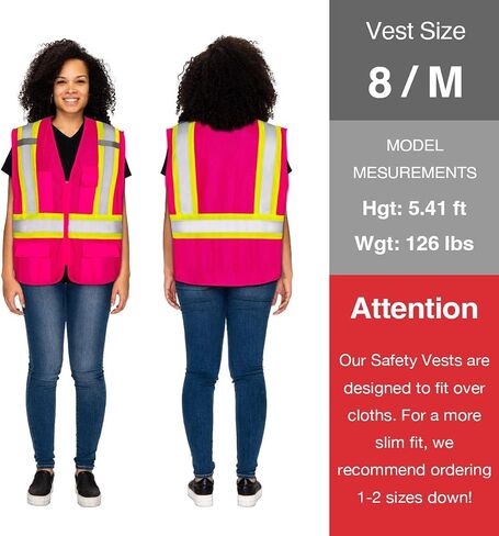 KAYGO Safety Vest with Pockets - High Visibility Reflective Vest ANSI Class 2 Construction Vest in Kuwait