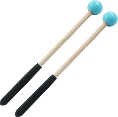 Piutouyar 2 PCS رأس المطاط مرسال Xylophone مقاطع ، 8 بوصات مطرقة من خشب الطبل drumsticks لزيليوفون ، glockenspiel ، خشب ، عصا أجراس ، مطرقة أسطوانة اللسان (أخضر) in Saudi Arabia