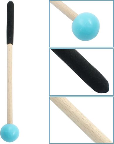 Piutouyar 2 PCS رأس المطاط مرسال Xylophone مقاطع ، 8 بوصات مطرقة من خشب الطبل drumsticks لزيليوفون ، glockenspiel ، خشب ، عصا أجراس ، مطرقة أسطوانة اللسان (أخضر) in Saudi Arabia