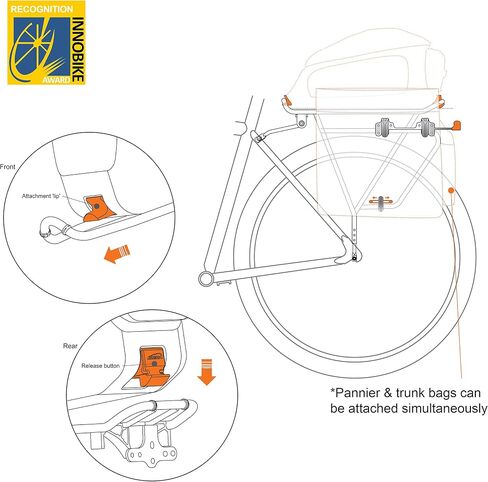 Ibera Pakrak Touring Bicycle Seatpost/Disc/Non/Disc Rack وحقيبة الإفراج السريع in Kuwait
