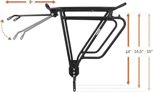 Ibera Pakrak Touring Bicycle Seatpost/Disc/Non/Disc Rack وحقيبة الإفراج السريع in Kuwait