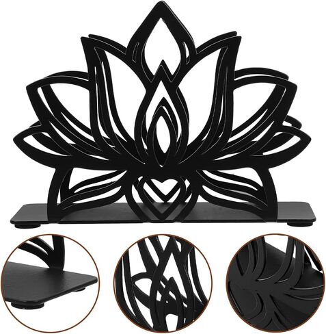 Zerodeko Lotus Flower Flower Holder Vintage Metal Fedabkin Stand Black Cast Cochtail Cocktail Neeperizer Farmhouse Farmin in Kuwait