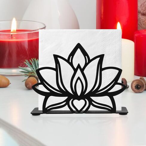 Zerodeko Lotus Flower Flower Holder Vintage Metal Fedabkin Stand Black Cast Cochtail Cocktail Neeperizer Farmhouse Farmin in Kuwait