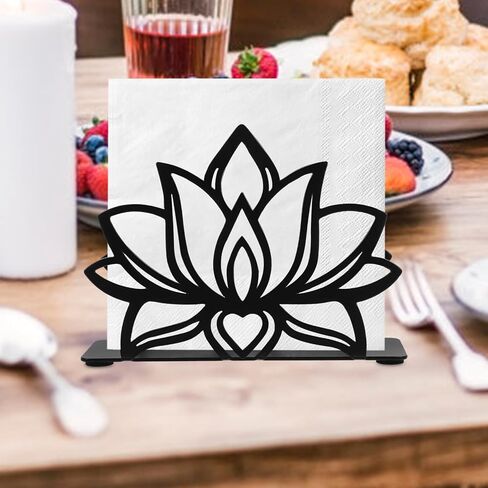 Zerodeko Lotus Flower Flower Holder Vintage Metal Fedabkin Stand Black Cast Cochtail Cocktail Neeperizer Farmhouse Farmin in Kuwait