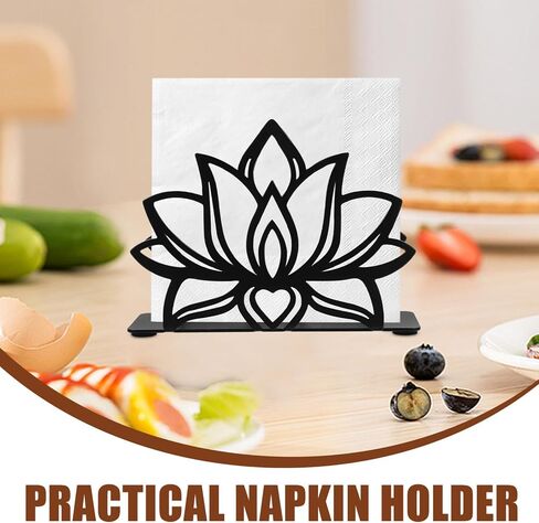 Zerodeko Lotus Flower Flower Holder Vintage Metal Fedabkin Stand Black Cast Cochtail Cocktail Neeperizer Farmhouse Farmin in Kuwait