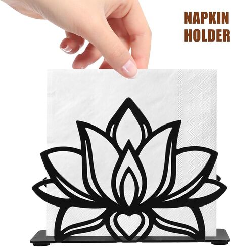 Zerodeko Lotus Flower Flower Holder Vintage Metal Fedabkin Stand Black Cast Cochtail Cocktail Neeperizer Farmhouse Farmin in Kuwait
