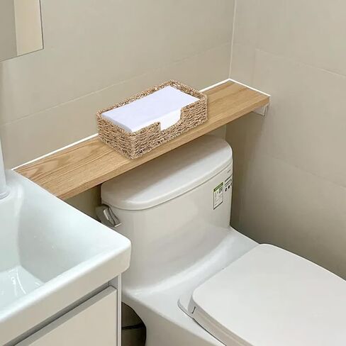 حامل منديل 2pcs للحمام ، حامل منديل الحمام مستطيل عداد الخوص للكتشيخ ، صينية سلة المناشف المنسوجة للمنزل للمنزل ، المطبخ ، الفندق ، المزرعة in Saudi Arabia