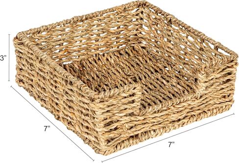 Creative Co-Op Hand-Woven Seagrass Napkin Holder, Natural in Saudi Arabia
