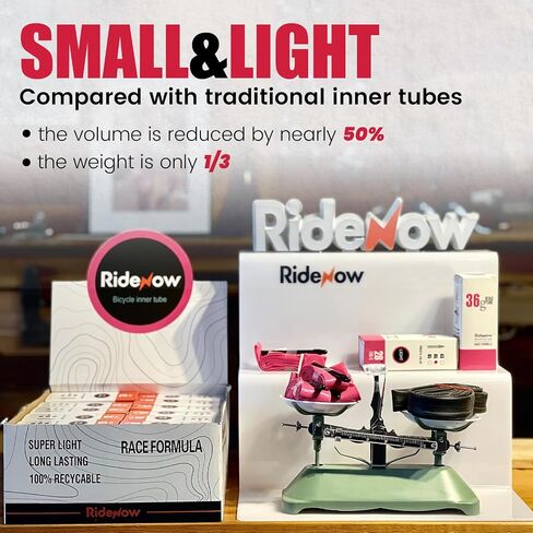 Ridenow 2-Pack Bike Inner Tube for 700/18C-28C, 700/18C-32C,700/28C-38C with 45/65/85 mm Metal &TPU Presta Valves for Road Bikes, Super Light Puncture Resistant (Include Patch Repair Kits) in Saudi Arabia