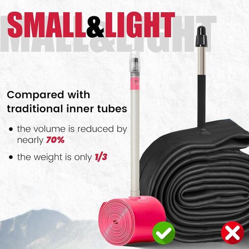 Ridenow 2-Pack Bike Inner Tube for 700/18C-28C, 700/18C-32C,700/28C-38C with 45/65/85 mm Metal &TPU Presta Valves for Road Bikes, Super Light Puncture Resistant (Include Patch Repair Kits) in Saudi Arabia