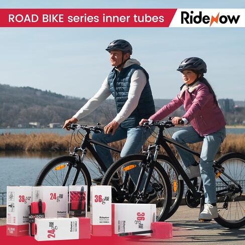 Ridenow 2-Pack Bike Inner Tube for 700/18C-28C, 700/18C-32C,700/28C-38C with 45/65/85 mm Metal &TPU Presta Valves for Road Bikes, Super Light Puncture Resistant (Include Patch Repair Kits) in Saudi Arabia