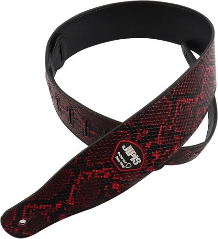 Snake Skin Design PU Leather Guitar Strap for Electric/Acoustic Guitar Bass Strap with 3 Guitar Picks Adjustable Length in Saudi Arabia