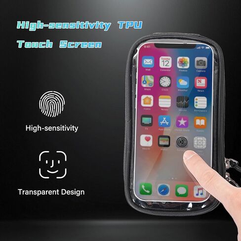 حقيبة هاتف Mosiso Bike Frame Bicy Bicycle Bage ، Top Top Tube Phone Phone Cycling Cycling Cycling Pouch للهواتف تحت 6.7 بوصة ، علبة إكسسوارات الدراجات مع 2 جيوب رفرف جانبي لركوب الدراجات الجبلية ، الأسود in Saudi Arabia