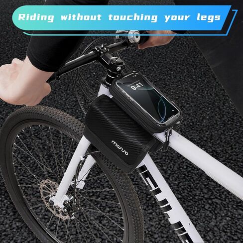 حقيبة هاتف Mosiso Bike Frame Bicy Bicycle Bage ، Top Top Tube Phone Phone Cycling Cycling Cycling Pouch للهواتف تحت 6.7 بوصة ، علبة إكسسوارات الدراجات مع 2 جيوب رفرف جانبي لركوب الدراجات الجبلية ، الأسود in Saudi Arabia
