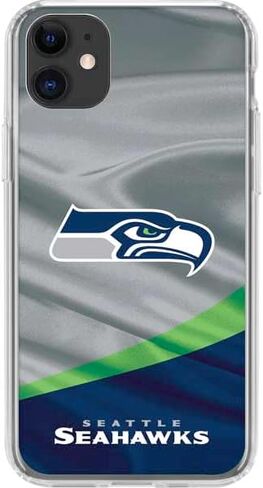 علبة هاتف Clear Clear متوافقة مع iPhone 11 - تصميم NFL Seattle Seahawks المرخص رسميًا in Saudi Arabia