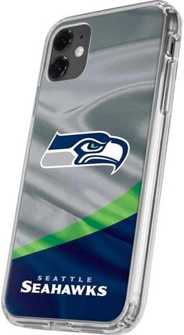 علبة هاتف Clear Clear متوافقة مع iPhone 11 - تصميم NFL Seattle Seahawks المرخص رسميًا in Saudi Arabia