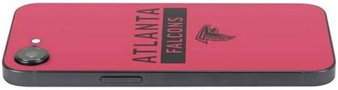 Skinit Skinit Phone Skin متوافق مع iPhone 16E - تصميم NFL Atlanta Falcons بالأبيض والأسود المرخص لها in Saudi Arabia