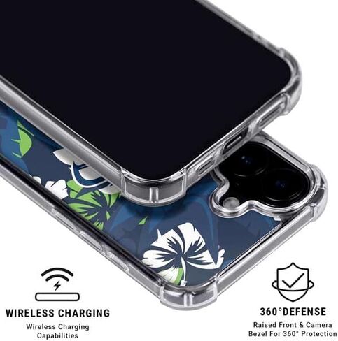 Skinit Clear Phone Case متوافق مع iPhone 16 - تصميم شعار NFL Seattle Seahawks المرخص رسميًا in Saudi Arabia