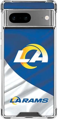 Skinit Clear Phone Case Compatible with Google Pixel 7a - Officially Licensed NFL Los Angeles Rams Design in Saudi Arabia