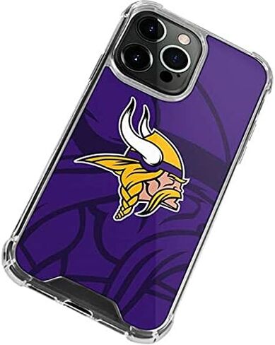 Skinit Clear Phone Case متوافق مع iPhone 13 Pro - تصميم NFL Minnesota Vikings مرخص رسميًا in Saudi Arabia