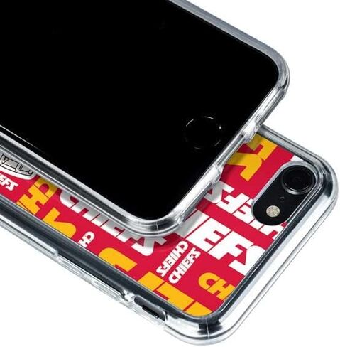 Skinit Clear Phone Case متوافق مع iPhone SE (2nd & 3rd Gen) - NFL Kansas City Chief Red Blast Design in Saudi Arabia