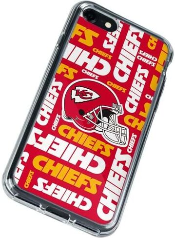 Skinit Clear Phone Case متوافق مع iPhone SE (2nd & 3rd Gen) - NFL Kansas City Chief Red Blast Design in Saudi Arabia